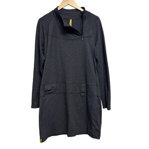 Lole Evolt UPF 50 Dress Mockneck‎ Long Sleeve Athleisure Casual Gray L Large